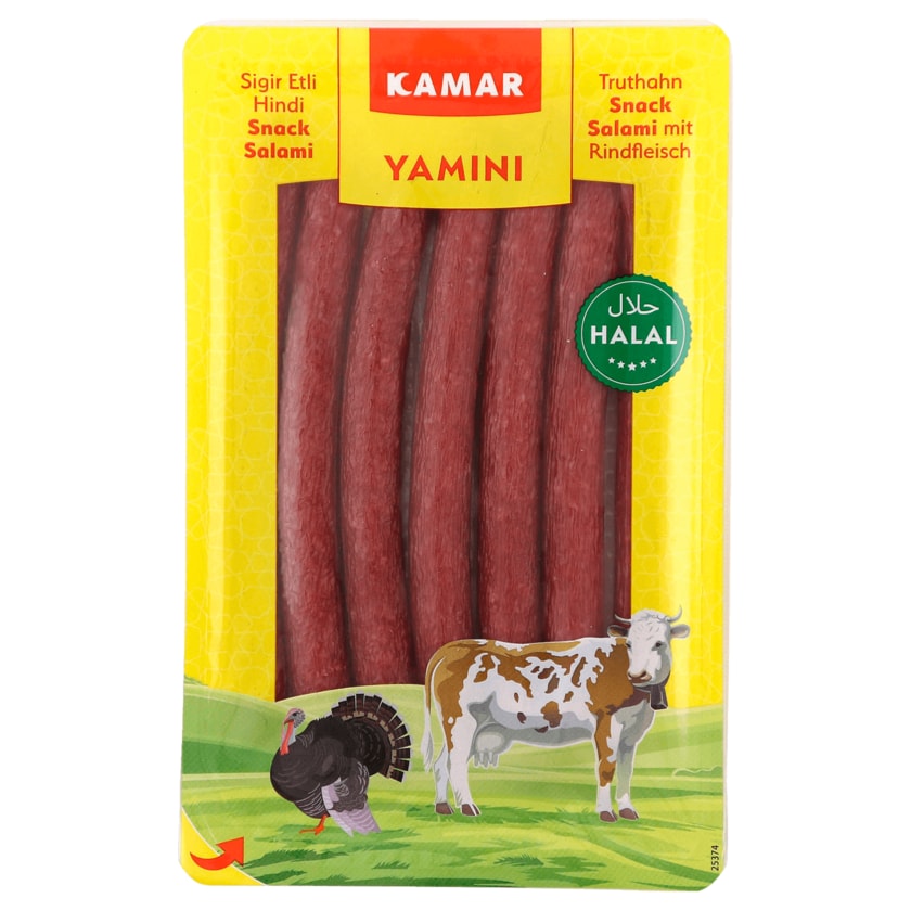 Kamar Yamini Truthahn Snack Salami mit Rindfleisch 175g